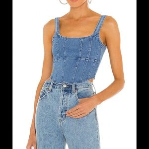 OW Denim Corset Top